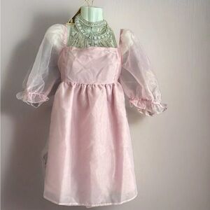 My Melody Limited Edition Sanrio Soft Pink Babydoll Dress Tulle Puffy Sleeves